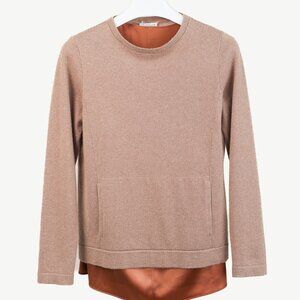 Brunello Cucinelli Light Brown Cashmere Silk-Tank Sweater Set